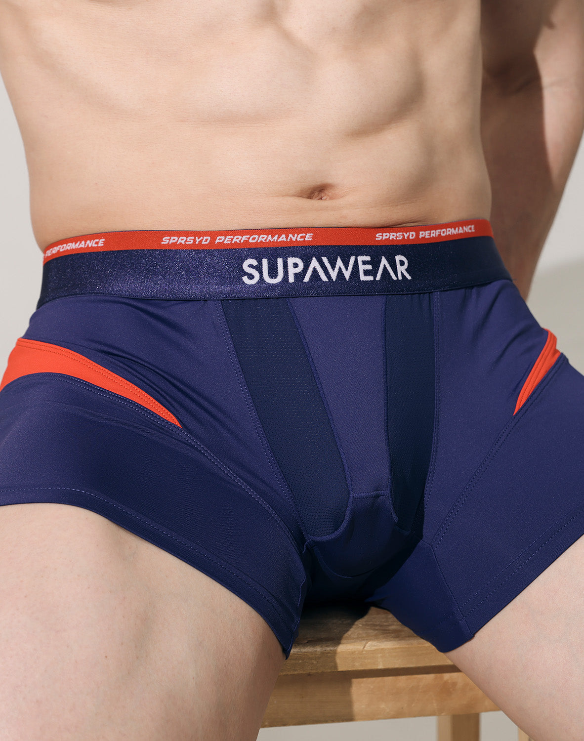 Blue Supawear SPR Verve Trunk underwear from CITYBOYZ★USA, featuring a comfortable fit and stylish design.