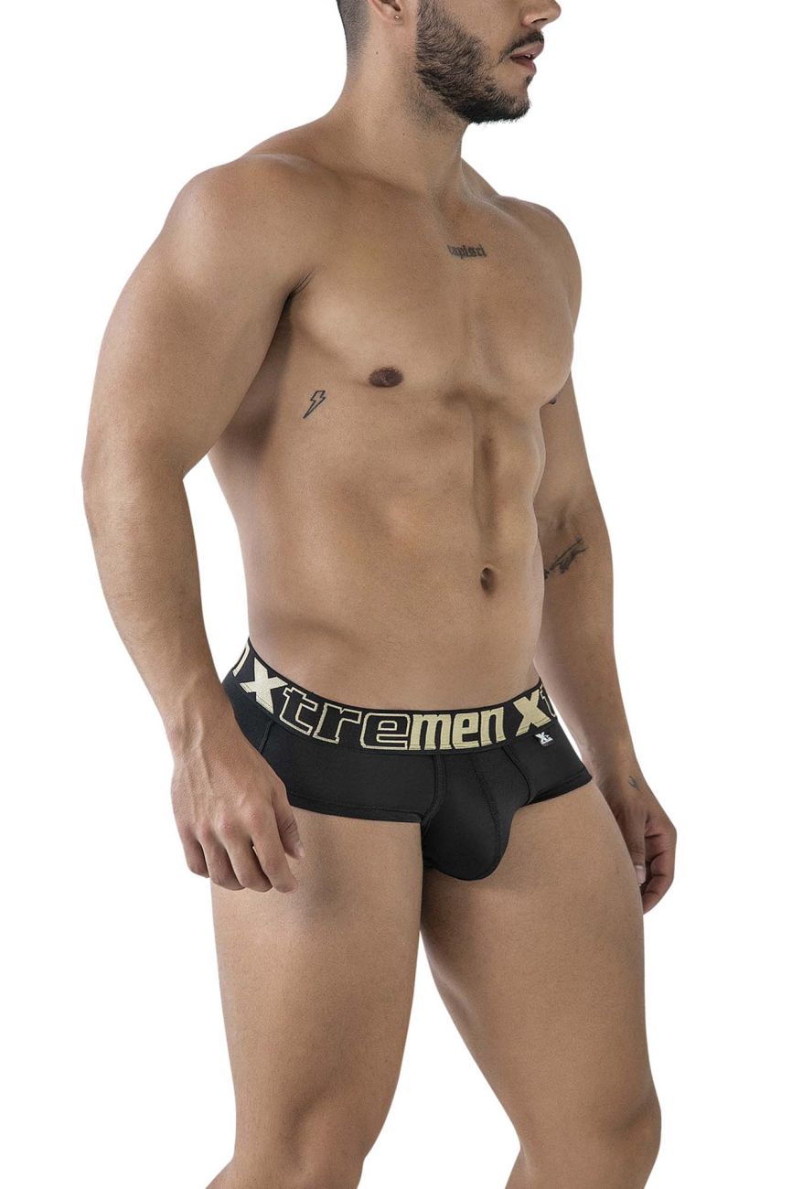 Black Xtremen microfiber brief by CITYBOYZ★USA showcasing smooth, comfortable fabric with a snug fit and sleek design.