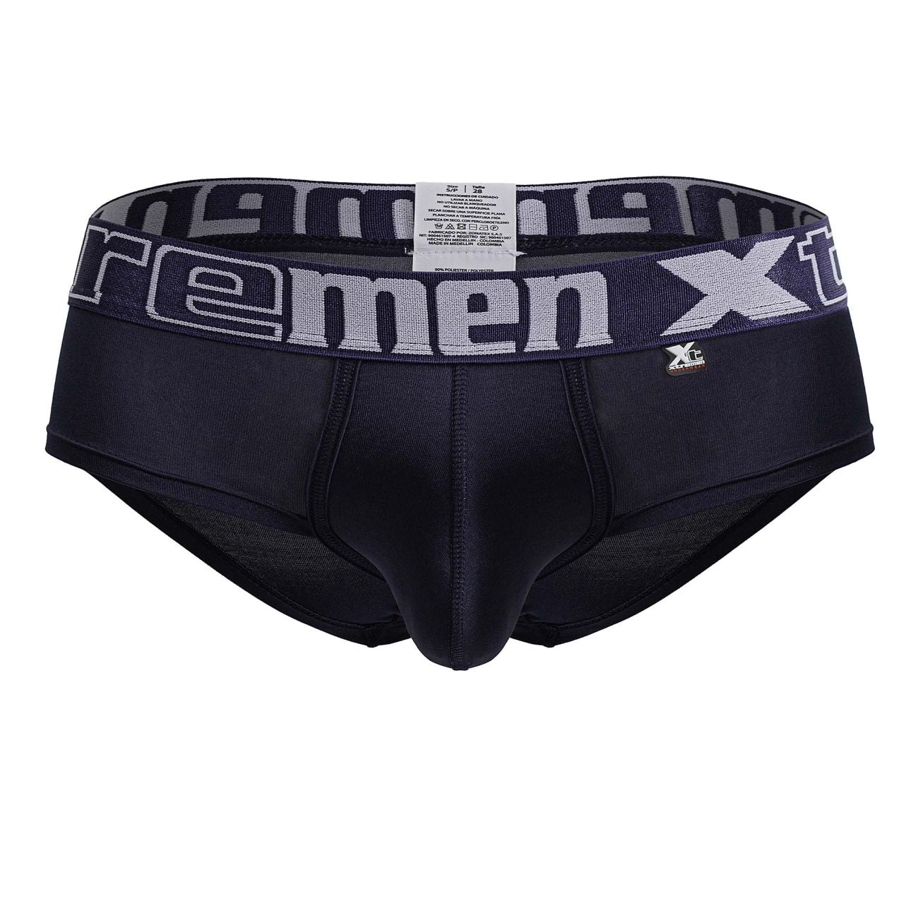 Navy Xtremen microfiber brief by CITYBOYZ USA featuring a sleek, fitted design and comfortable waistband for everyday wear