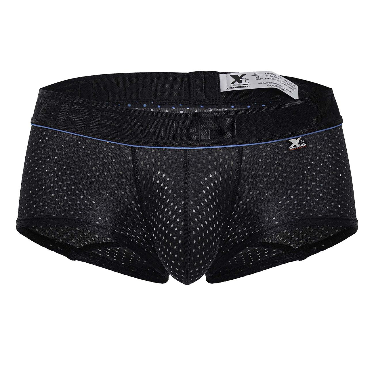 Black Xtremen microfiber trunk by CITYBOYZ USA with a comfortable fit, shown on a model.