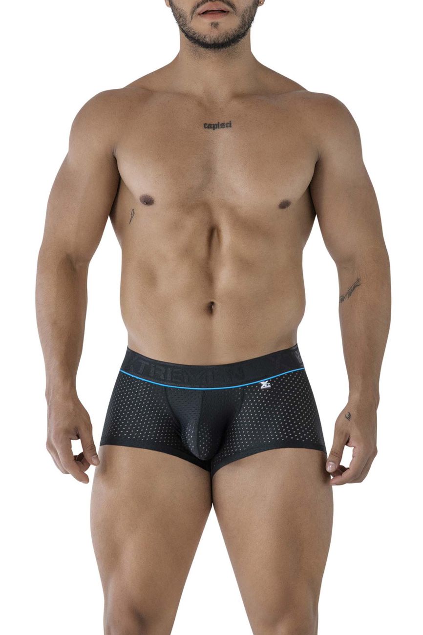 Black Xtremen microfiber trunk by CITYBOYZ★USA, featuring a snug fit and smooth fabric for premium comfort.