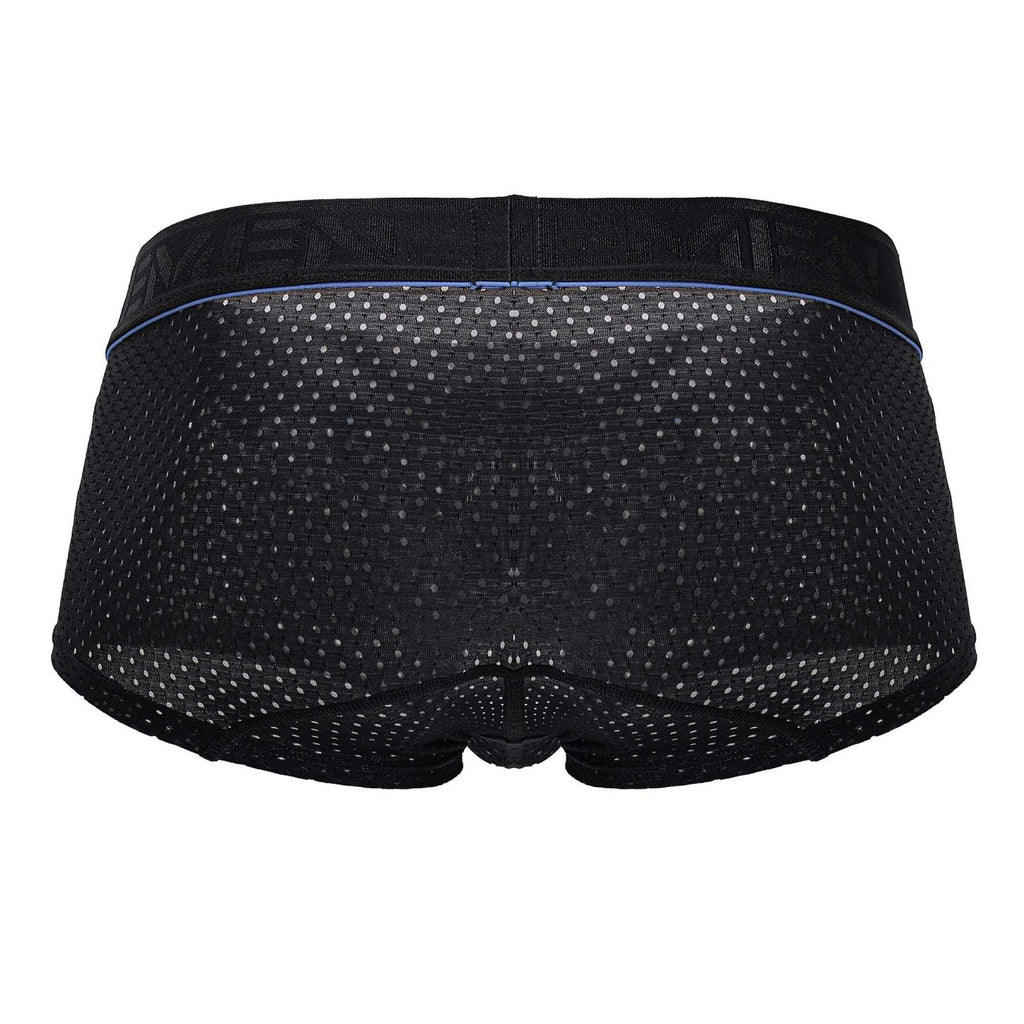 Black Xtremen microfiber trunk by CITYBOYZ★USA with a smooth fit and comfortable waistband, displayed on a white background.