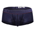 Navy Xtremen microfiber trunk by CITYBOYZ★USA, featuring a close-up of the comfortable, form-fitting men's underwear.