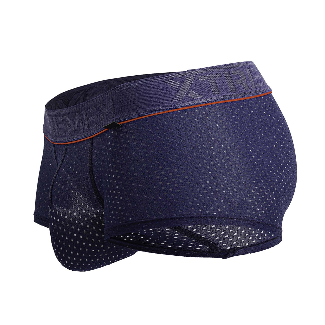 Navy Xtremen microfiber trunk by CITYBOYZ★USA featuring soft fabric and a comfortable fit, displayed on a white background.