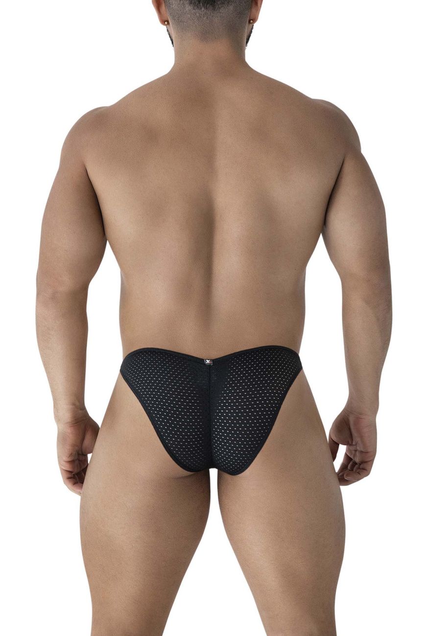 Black Xtremen microfiber bikini from CITYBOYZ USA featuring a sleek, stylish design and comfortable fit.
