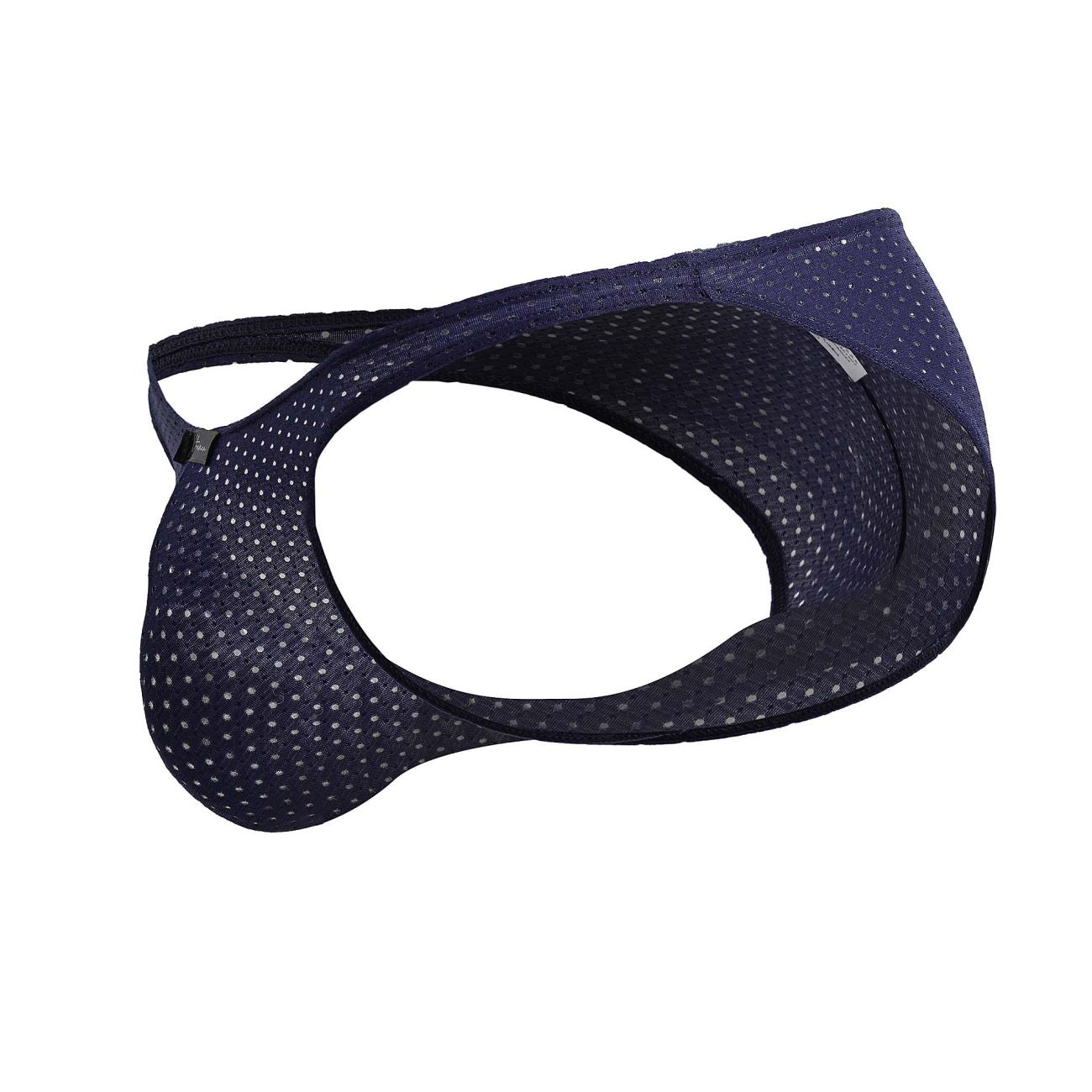 Dark blue CITYBOYZ★USA Xtremen microfiber bikini with sleek fit and comfortable design, shown on a model.
