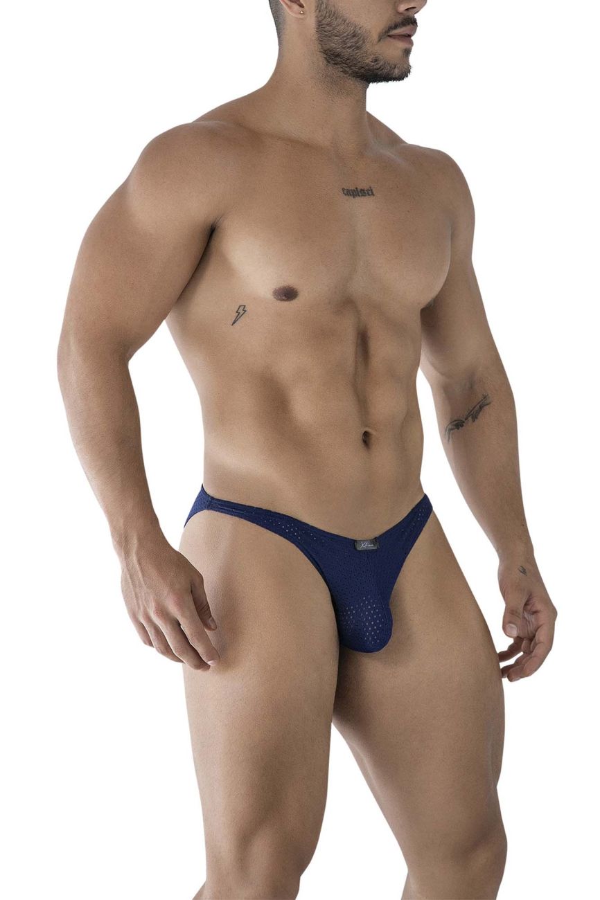 Dark blue Xtremen microfiber bikini by CITYBOYZ★USA featuring a sleek, comfortable design for stylish beachwear.