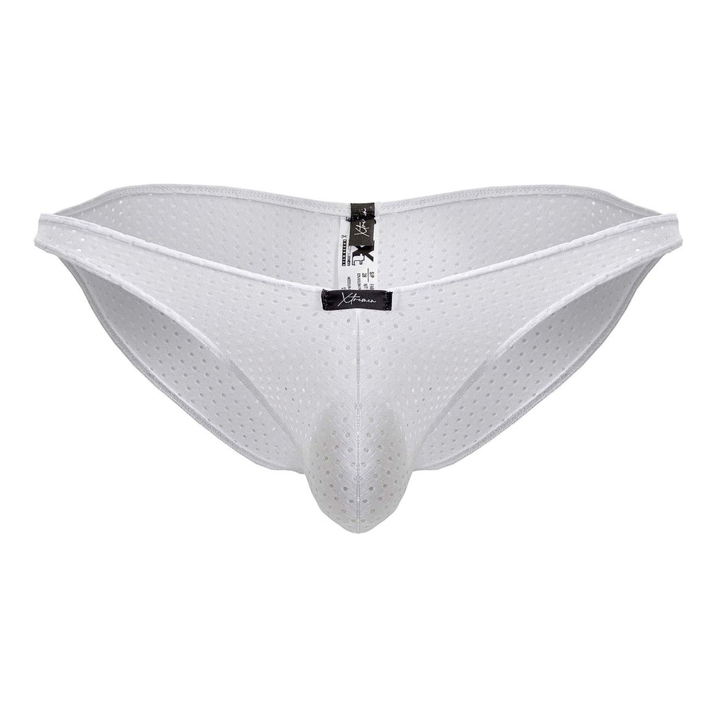 White Xtremen microfiber bikini from CITYBOYZ★USA with stylish design and comfortable fit, shown on a model.