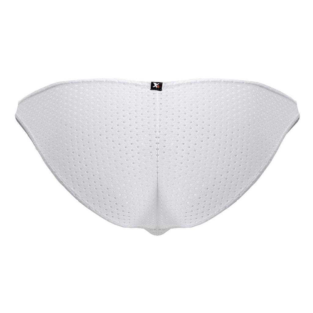 White Xtremen Microfiber Bikini 91215B by CITYBOYZ USA, featuring a stylish, comfortable design with a sleek fit.