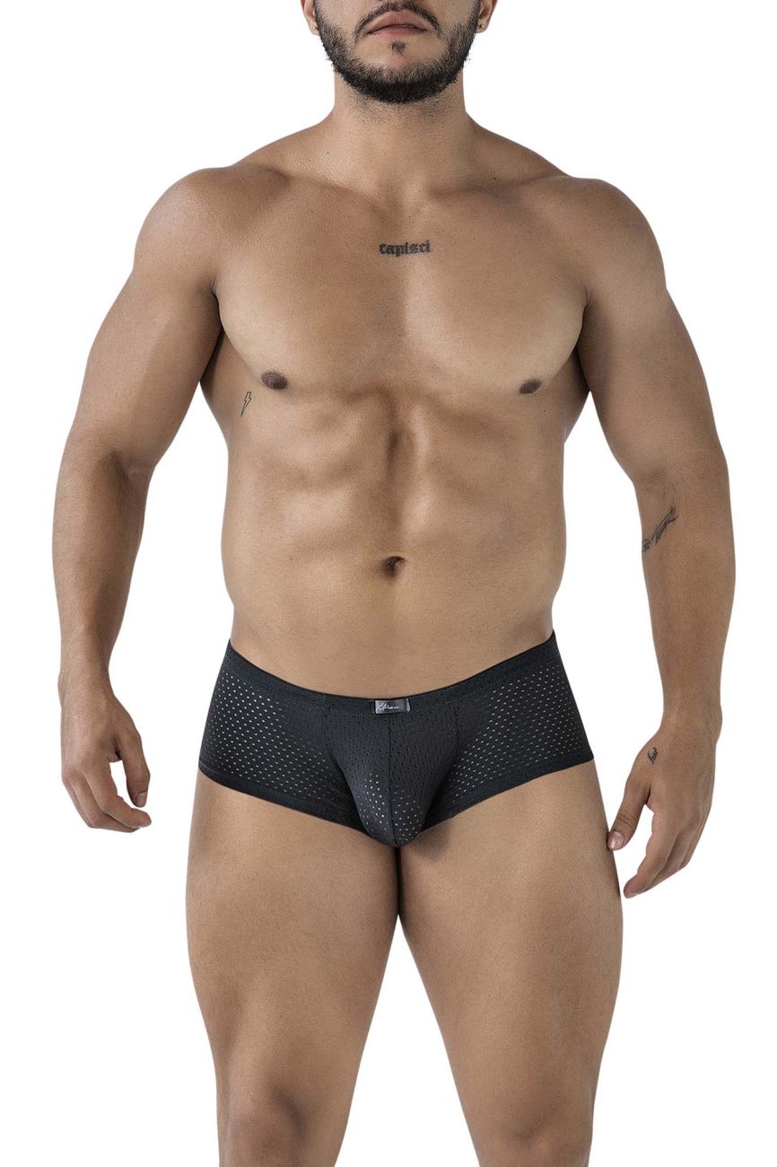 Black Xtremen microfiber trunk by CITYBOYZ★USA, showcasing a snug fit and smooth, comfortable fabric.