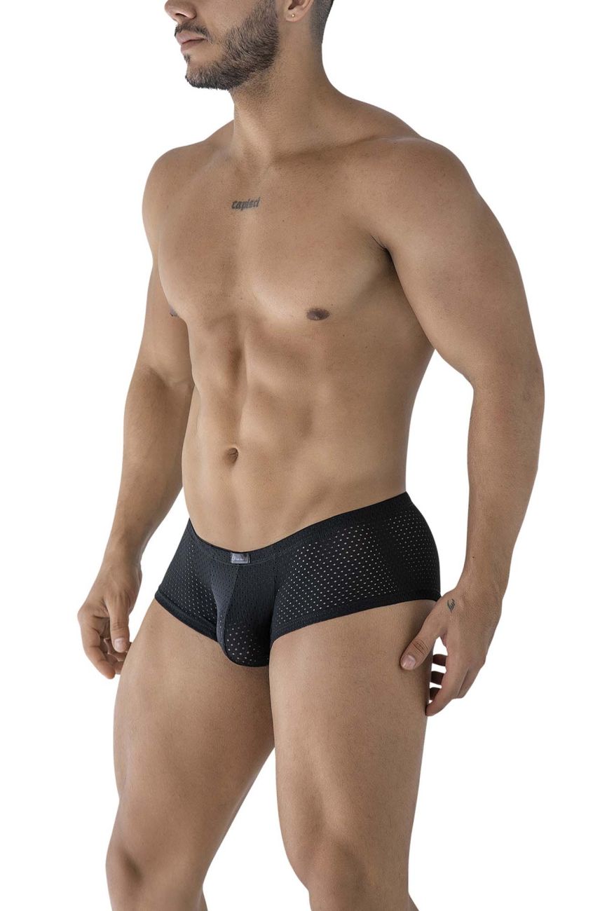 Black Xtremen microfiber trunk by CITYBOYZ★USA, featuring a snug fit and smooth fabric for comfortable everyday wear.