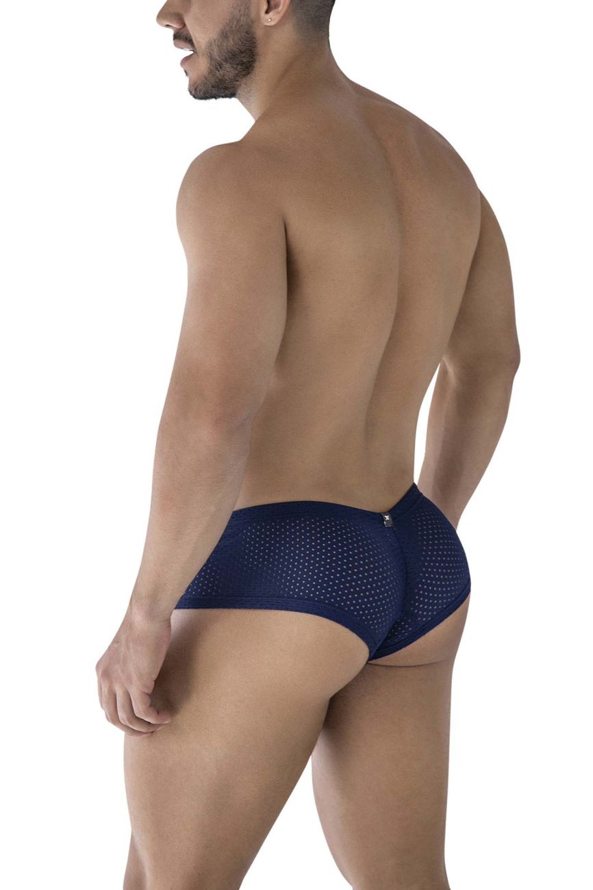 Dark blue Xtremen microfiber trunk by CITYBOYZ★USA, showcasing a close-up of the comfortable, form-fitting waistband and fabric.