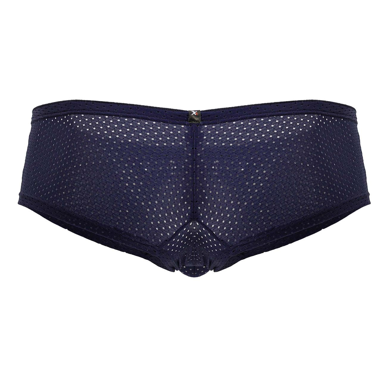 Dark blue Xtremen microfiber trunk by CITYBOYZ★USA, displaying a close-up of the fitted men's underwear fabric and design.