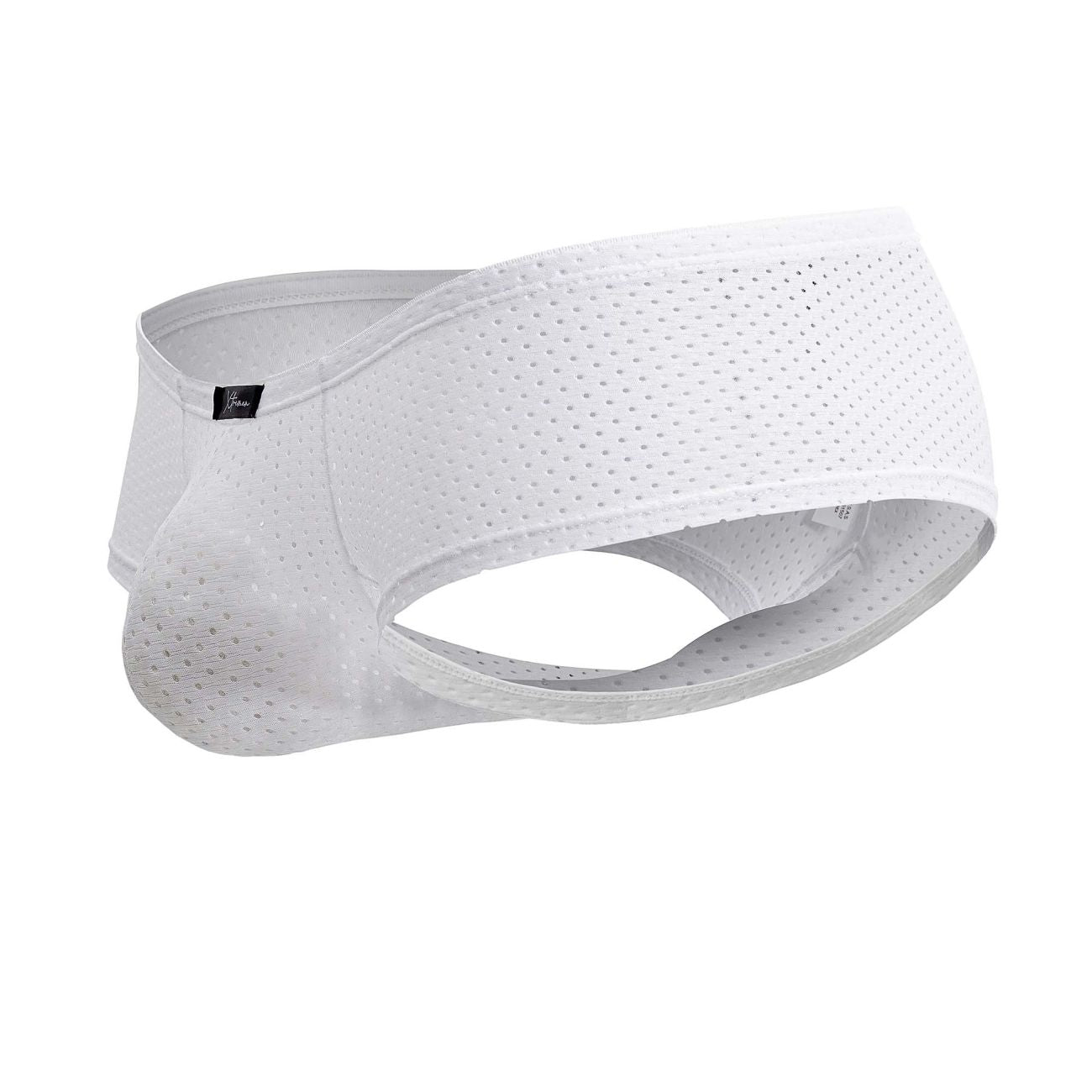 White Xtremen microfiber trunk by CITYBOYZ USA showing a snug fit and smooth fabric, designed for comfort and support.