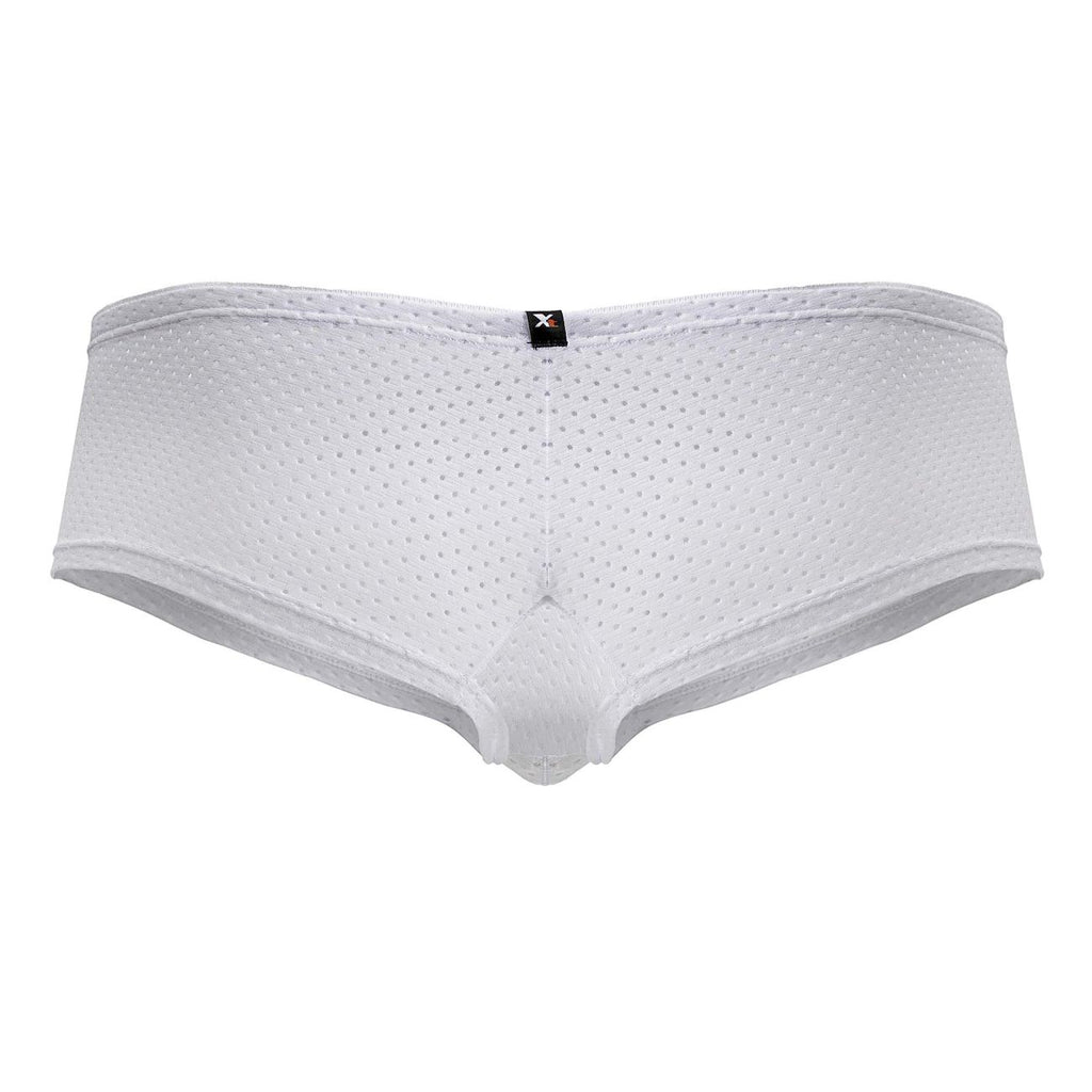 White Xtremen microfiber trunk by CITYBOYZ USA featuring a snug fit and smooth fabric for premium comfort and support.