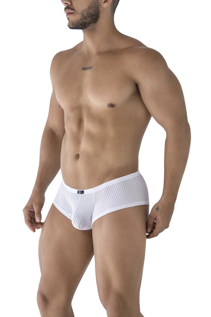 White Xtremen microfiber trunk by CITYBOYZ★USA featuring a snug fit and smooth fabric for premium comfort.