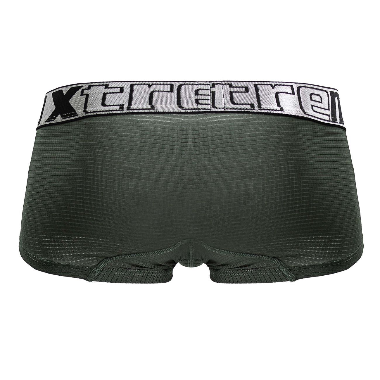Green Xtremen microfiber trunk 91222 by CITYBOYZ★USA, showing a close-up of the fitted, comfortable men's underwear.