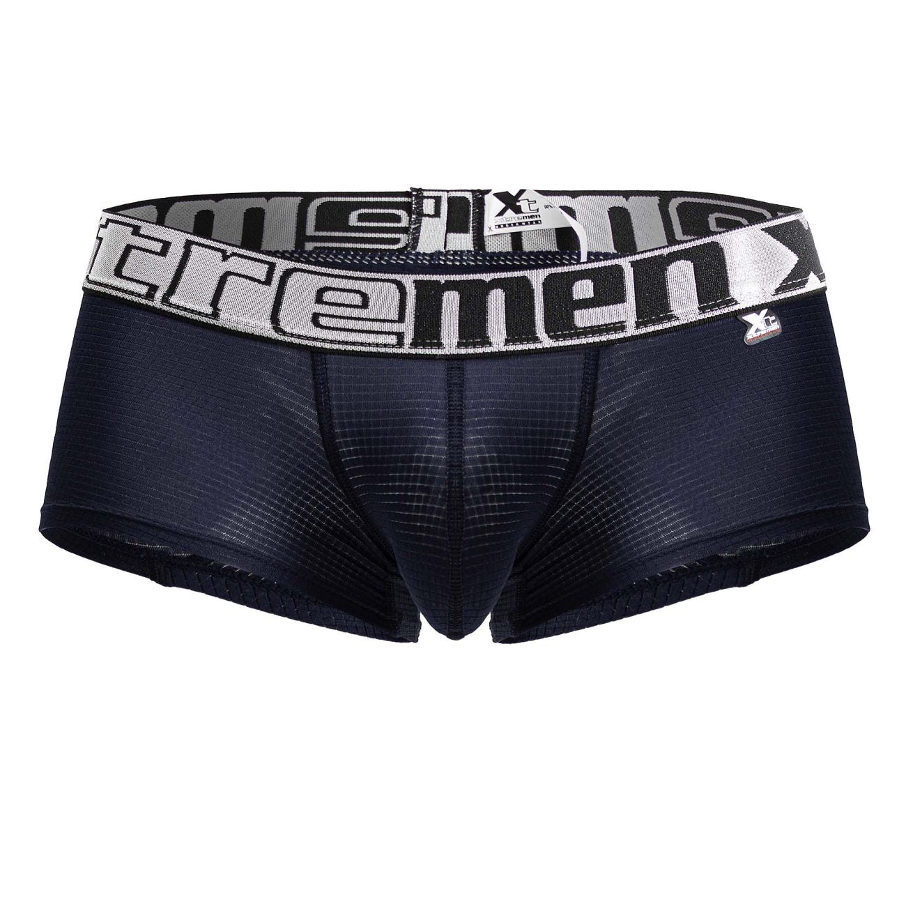 Navy Xtremen microfiber trunk by CITYBOYZ★USA displayed on a white background, showcasing comfortable men's underwear design.