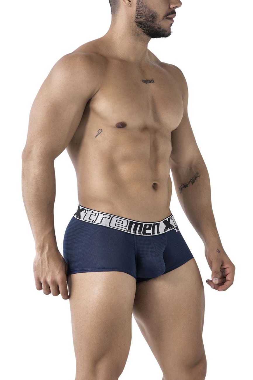 Navy Xtremen microfiber trunk by CITYBOYZ★USA, soft stretch fabric, snug fit, designed for comfort and support.
