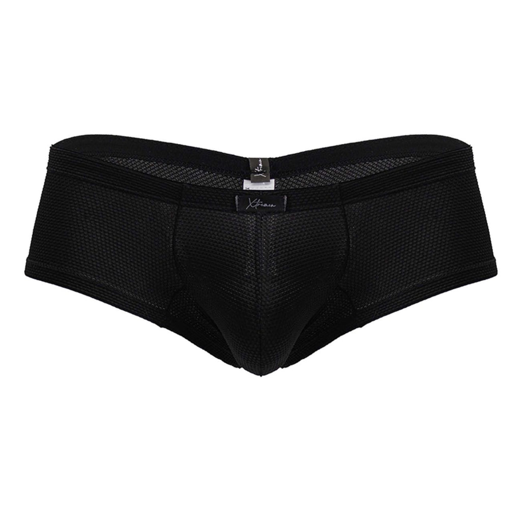 Black Xtremen microfiber trunk by CITYBOYZ★USA, featuring a snug fit and smooth fabric for comfortable everyday wear.