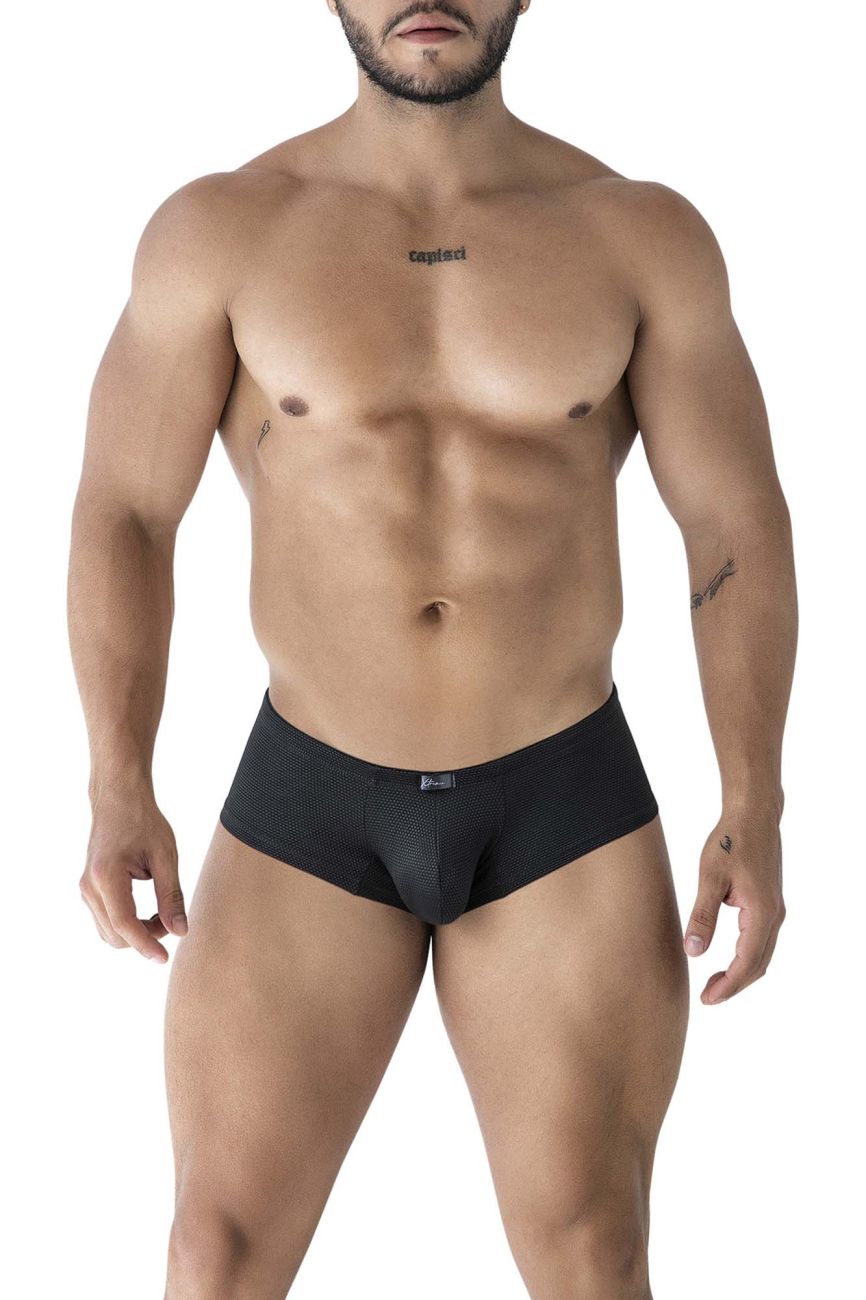 Black Xtremen microfiber trunk from CITYBOYZ★USA featuring a comfortable fit and sleek style, displayed on a plain background.