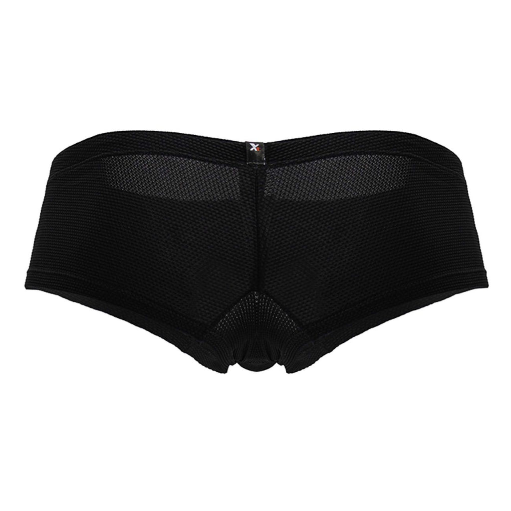 Black Xtremen microfiber trunk by CITYBOYZ★USA, showing a snug fit with smooth fabric and modern style.