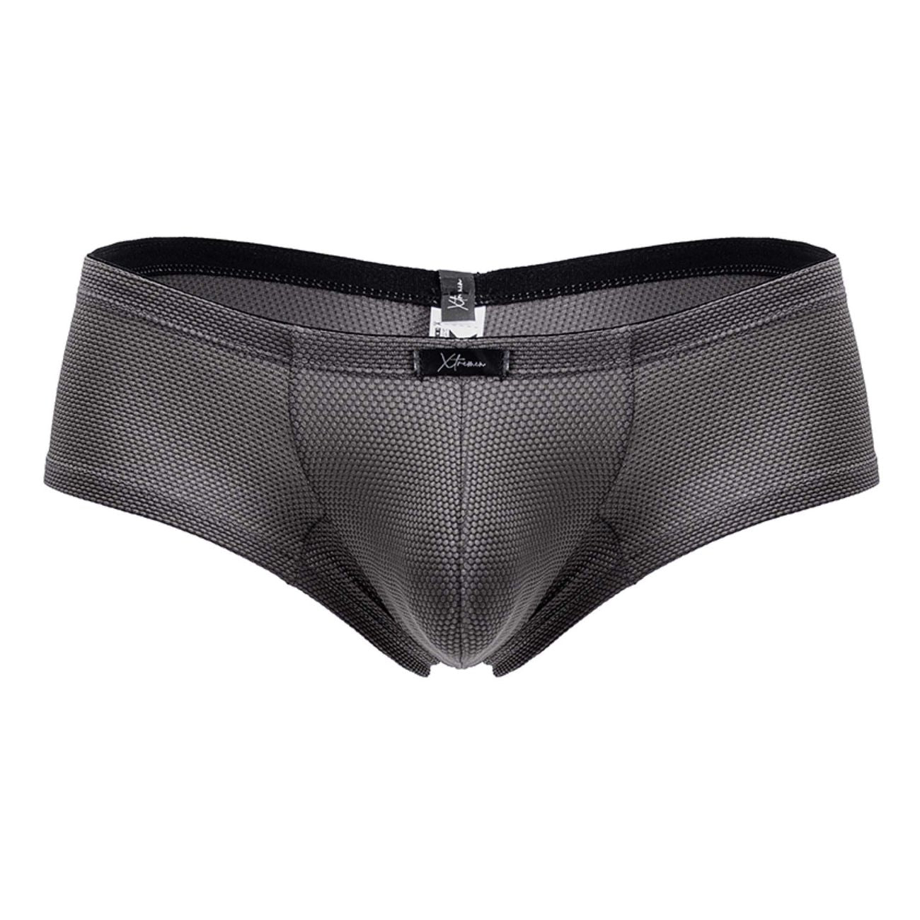 Gray Xtremen microfiber trunk by CITYBOYZ★USA with a sleek fit and comfortable waistband, designed for everyday wear.