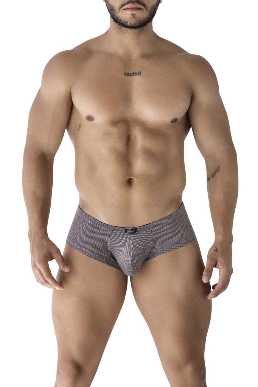 Gray Xtremen microfiber trunk by CITYBOYZ USA, showcasing comfortable fit and sleek style in close-up image.