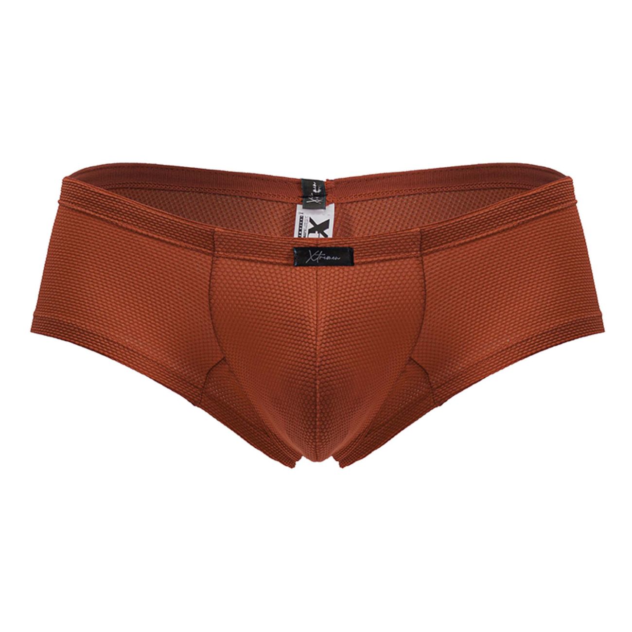 Red Xtremen microfiber trunk by CITYBOYZ USA, featuring a comfortable fit and sleek style, shown on a model.