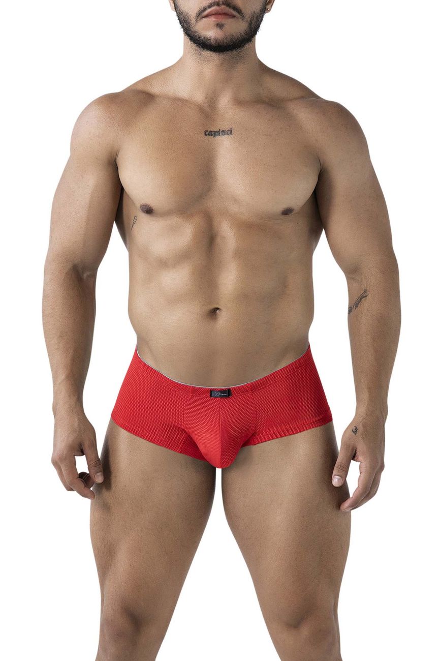 Red Xtremen microfiber trunk by CITYBOYZ★USA featuring a snug fit and smooth fabric for comfortable, stylish men's underwear.