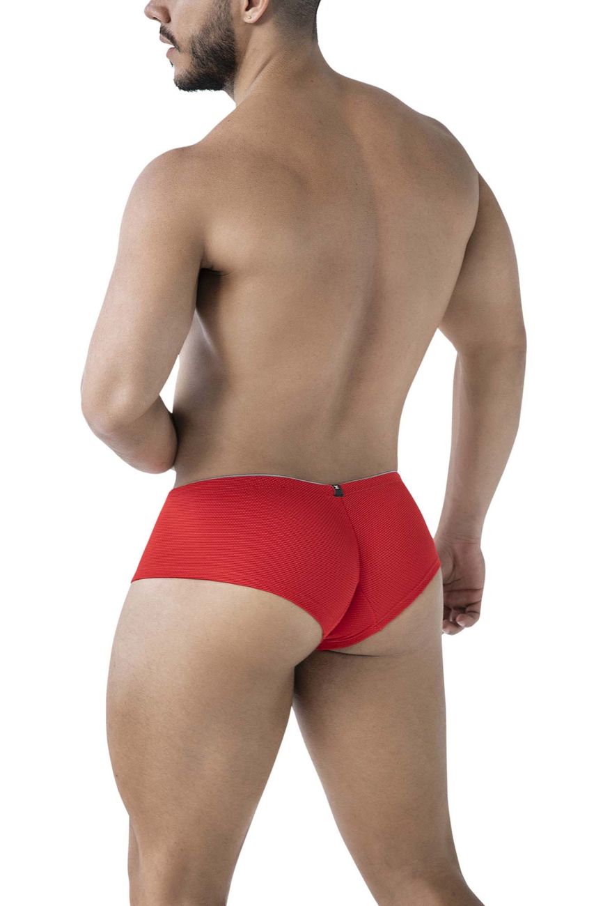 Red Xtremen microfiber trunks by CITYBOYZ★USA, featuring a comfortable fit and stylish design, displayed on a clean background.