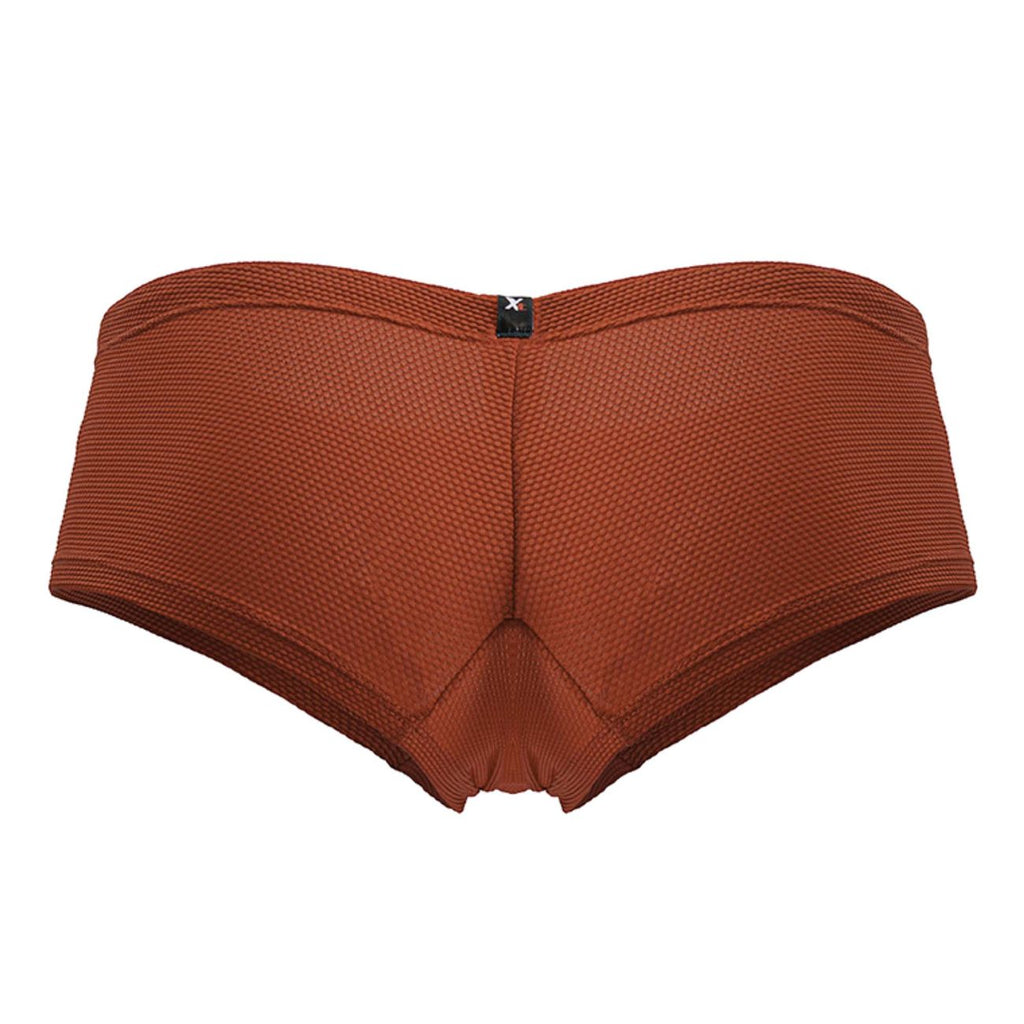 Red Xtremen microfiber trunk by CITYBOYZ★USA, showcasing comfortable fit and sleek style in a close-up view.