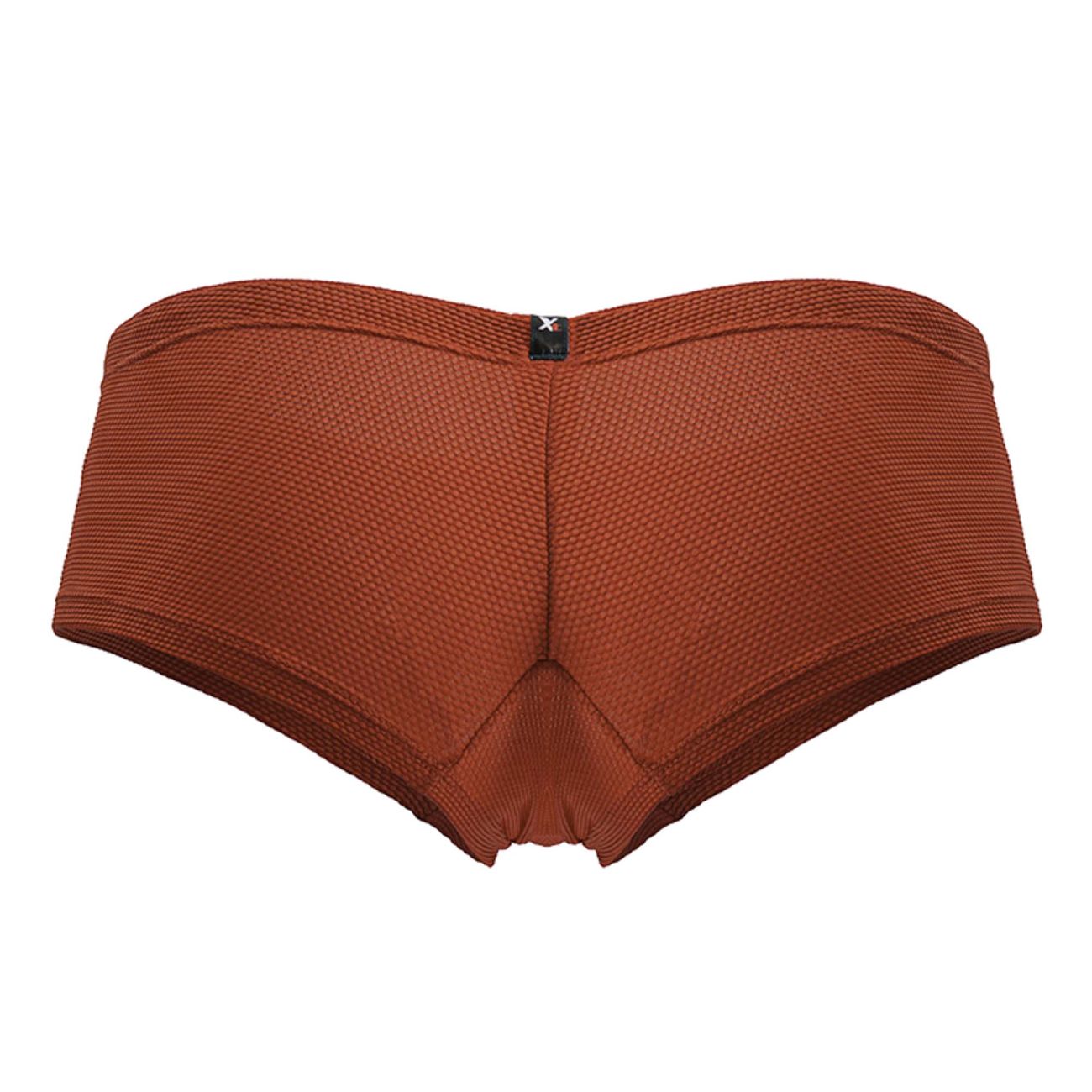 Red Xtremen microfiber trunk by CITYBOYZ★USA, showcasing comfortable fit and sleek style in a close-up view.