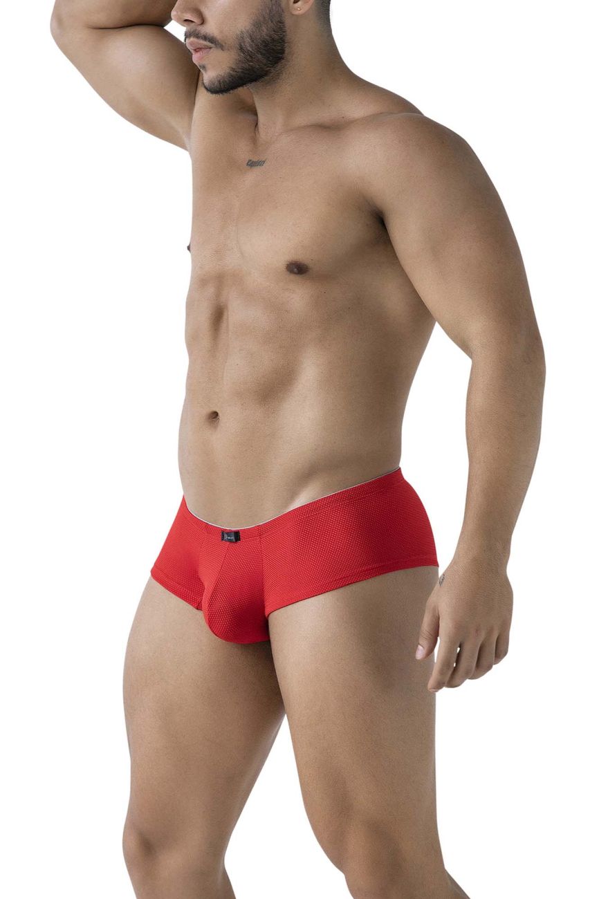 Red Xtremen microfiber trunk by CITYBOYZ USA, featuring a snug fit and smooth fabric for comfort and style.