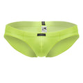 Bright neon green microfiber brief by CITYBOYZ USA, featuring a comfortable fit and sleek design.