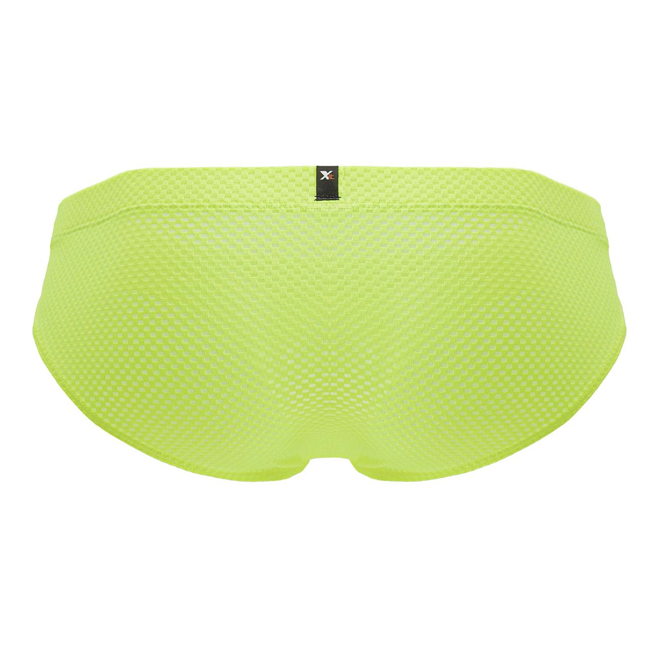 Bright neon green Xtremen microfiber brief by CITYBOYZ★USA, showcasing a snug fit and smooth fabric.