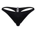Black Xtremen Microfiber Thong by CITYBOYZ★USA, showcasing smooth microfiber fabric and minimal back design.