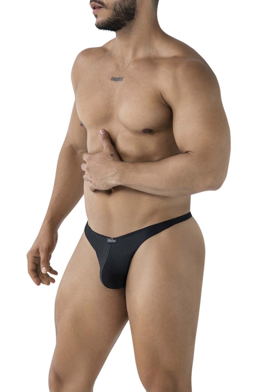 Black Xtremen Microfiber Thong by CITYBOYZ★USA, showing a sleek, comfortable microfiber thong with minimal coverage.