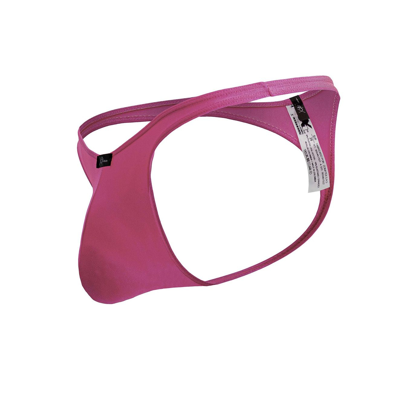 Fuchsia Xtremen microfiber thong by CITYBOYZ USA with slim elastic waistband and minimal coverage, shown on a white background.