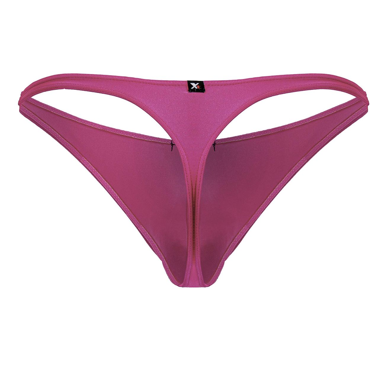 Fuchsia Xtremen Microfiber Thong by CITYBOYZ★USA with thin waistband and minimal coverage, shown on a model.