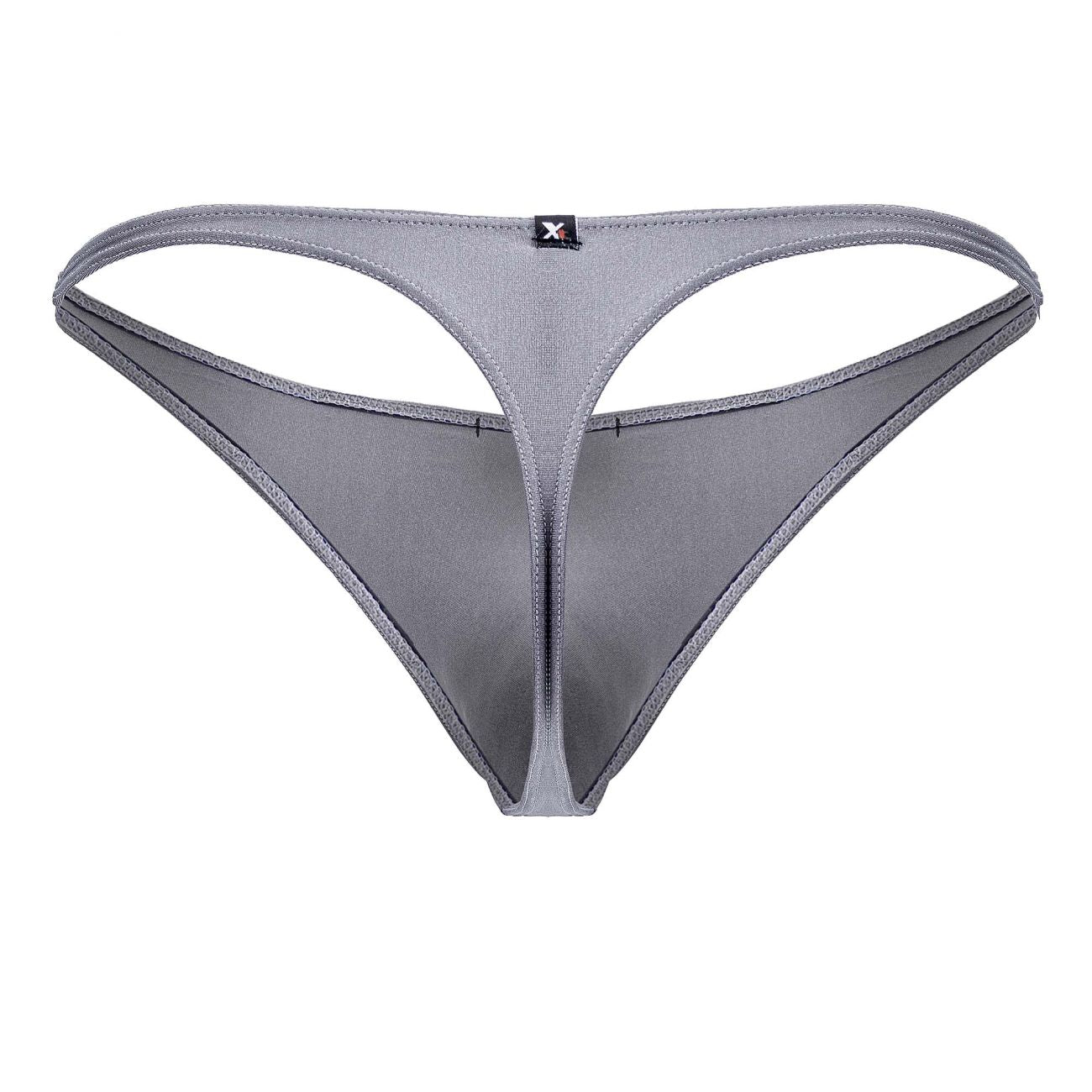Gray Xtremen microfiber thong from CITYBOYZ★USA, showcasing a sleek, minimal design with comfortable fit and smooth fabric.