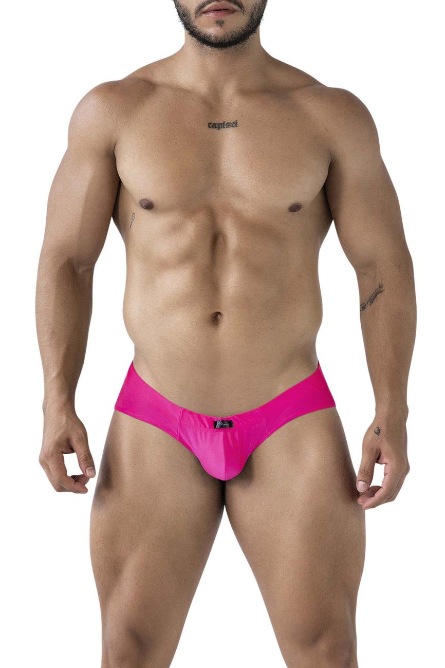 Fuchsia Xtremen Microfiber Brief 91233 by CITYBOYZ★USA, shown in a close-up image highlighting the soft microfiber fabric and fit.