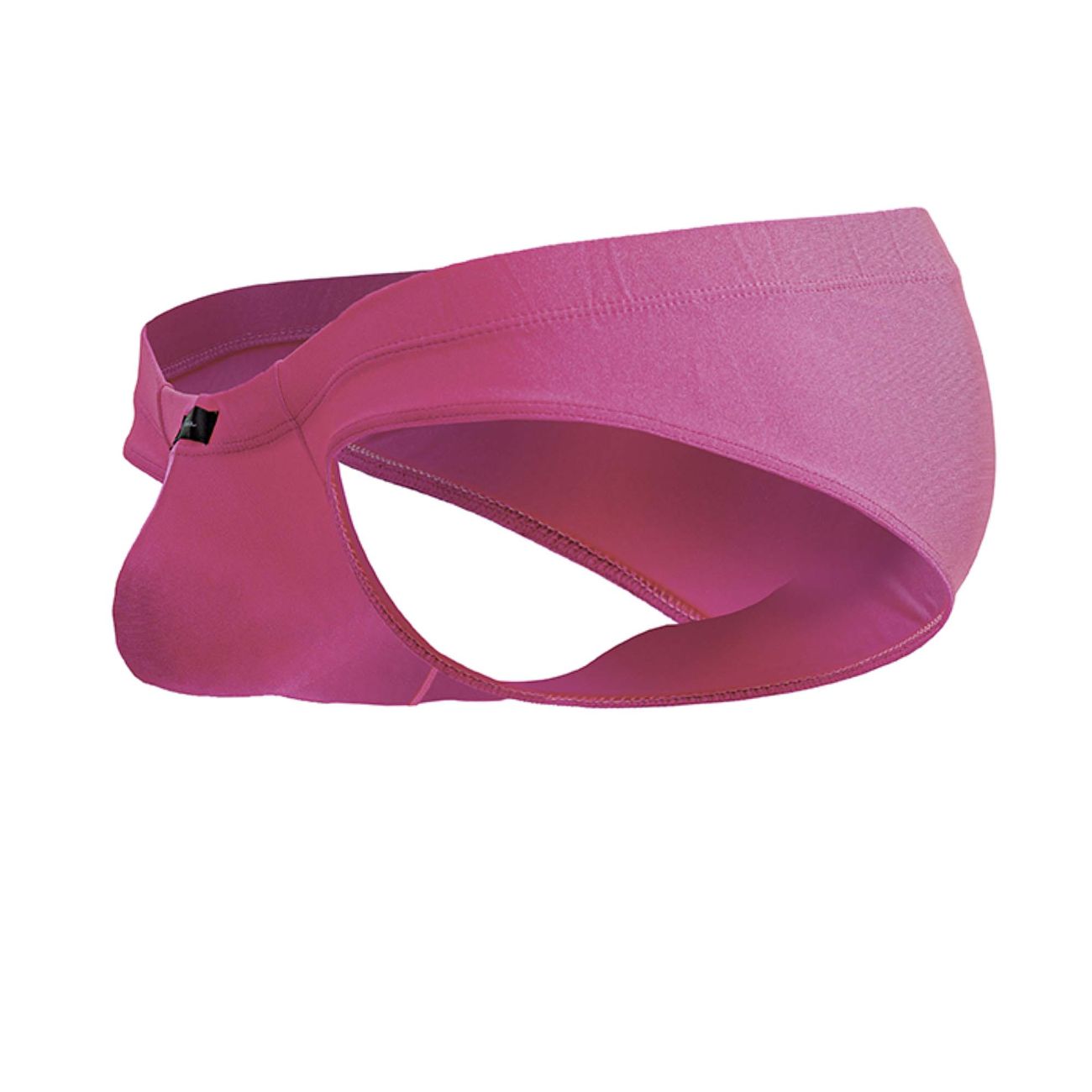 Fuchsia microfiber brief by CITYBOYZ★USA, featuring sleek design and comfortable fit, shown on a model.