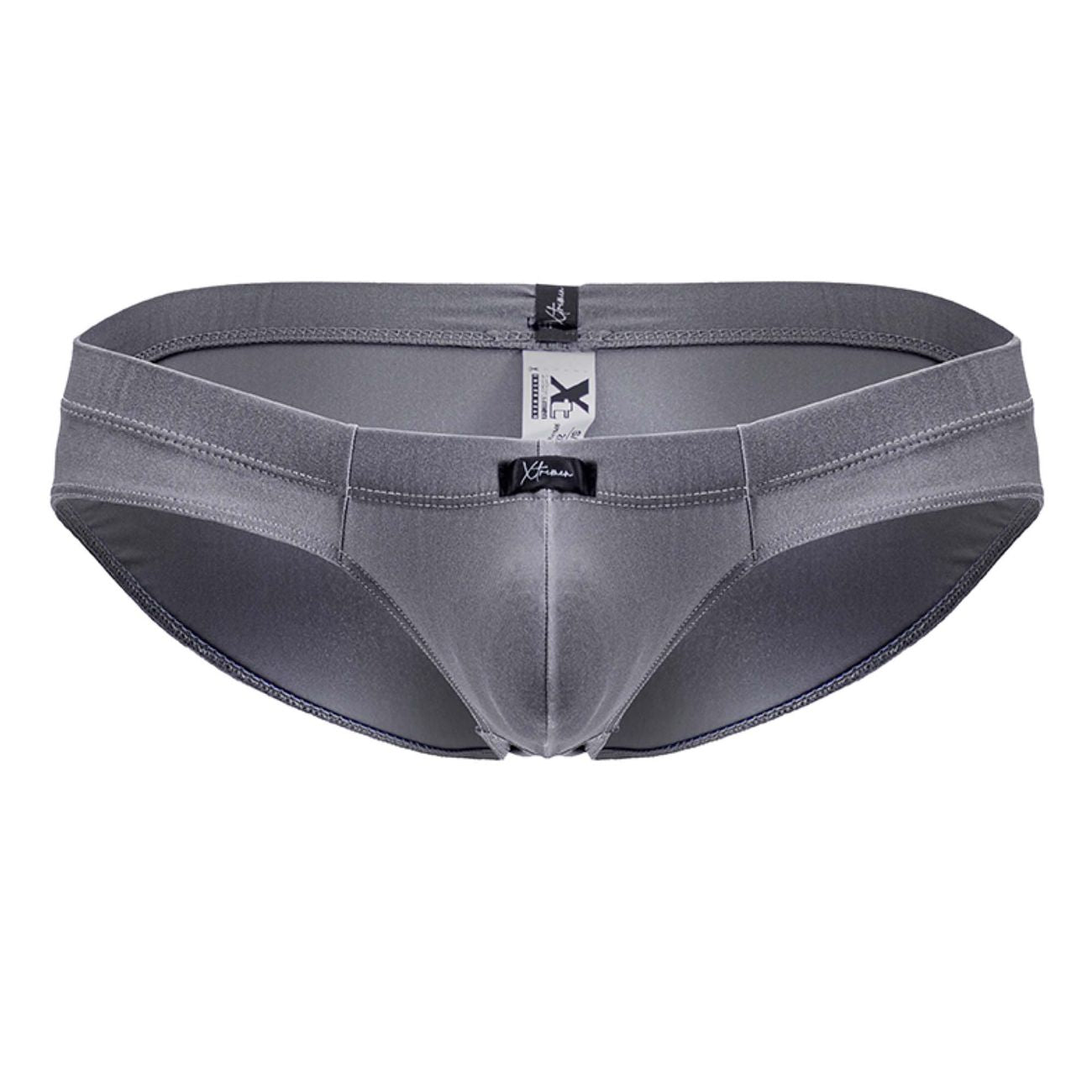 Gray Xtremen microfiber brief from CITYBOYZ USA, showcasing the comfortable fit and smooth fabric design.
