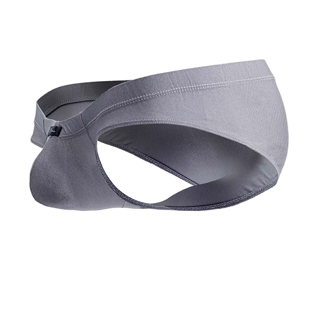 Gray Xtremen Microfiber Brief 91233 by CITYBOYZ★USA, showing a fitted men's underwear brief with a sleek microfiber fabric.