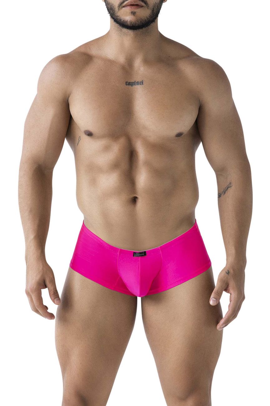 Fuchsia Xtremen microfiber brief by CITYBOYZ USA featuring a snug fit and smooth fabric, displayed on a white background.