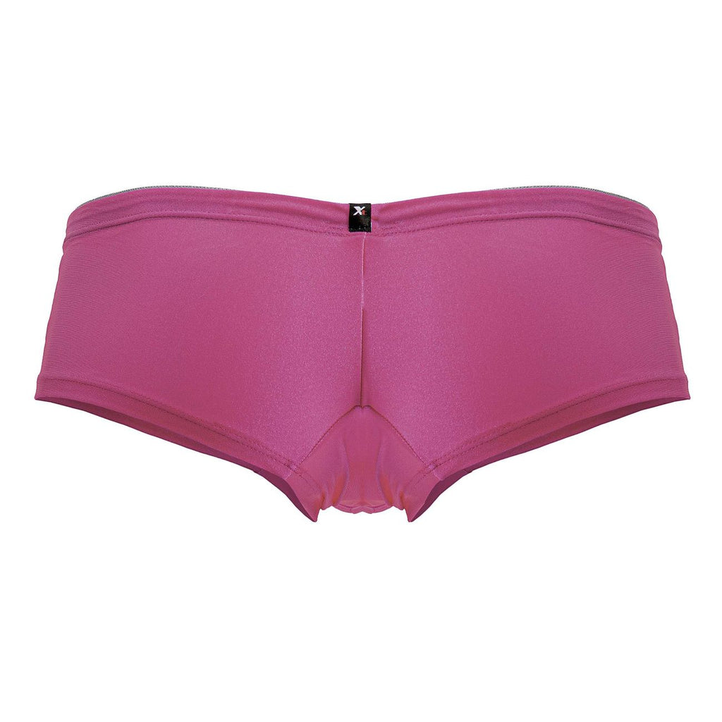 Fuchsia Xtremen microfiber briefs by CITYBOYZ★USA with a comfortable fit and smooth fabric, showcased on a model.