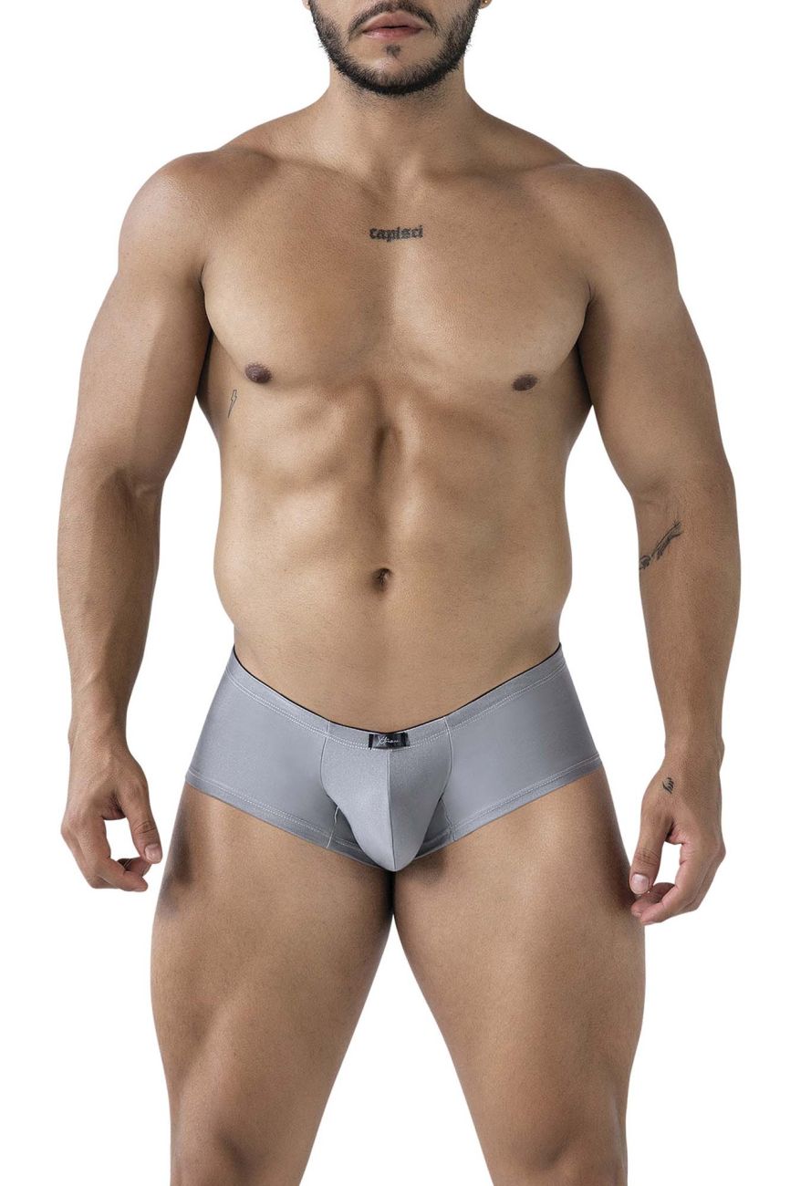 Gray Xtremen Microfiber Brief 91234 by CITYBOYZ★USA, showing a close-up of the soft, snug-fitting men's underwear.