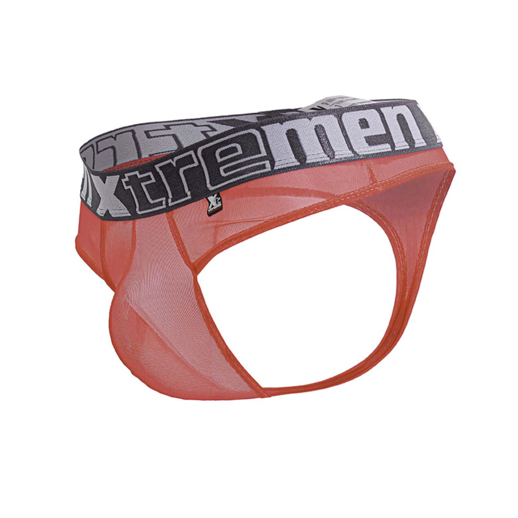 Fuchsia Xtremen microfiber thong from CITYBOYZ USA with minimal coverage and sleek fit, displayed on a white background.