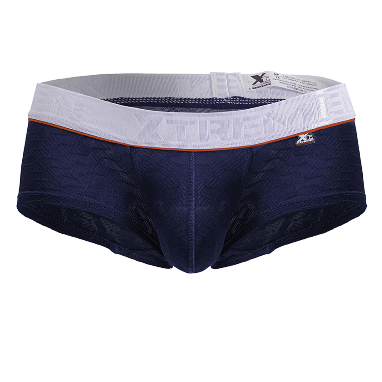 Dark blue Xtremen microfiber trunk by CITYBOYZ★USA, showing the fitted, comfortable underwear with branding on the waistband.